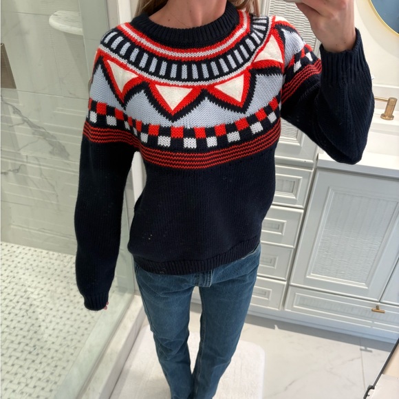 Tory Sport Sweaters - Tory Sport Sweater - navy, Red, and White